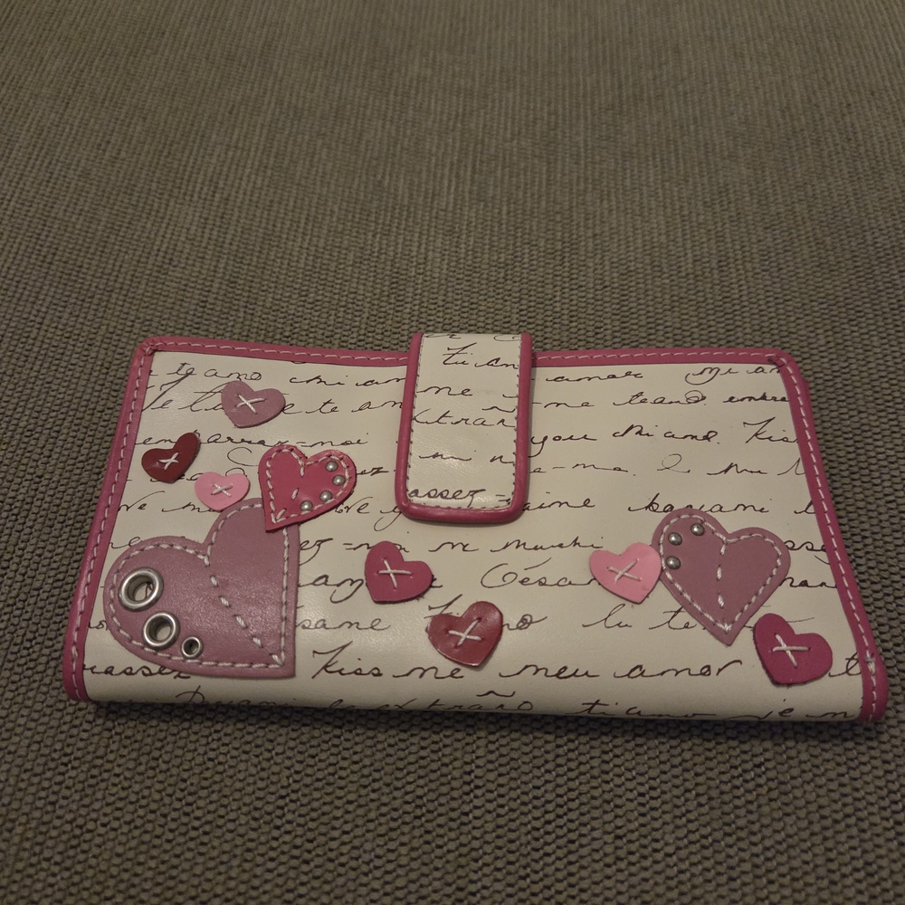 Fossil Pink Hearts Wallet